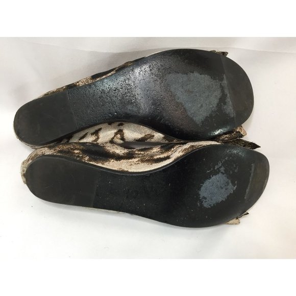 Lanvin Animal Print Fabric Ballet Ballerina Flats Run Small - Picture 8 of 8